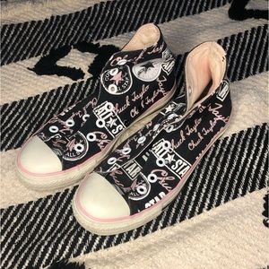 Black & Pink Converse